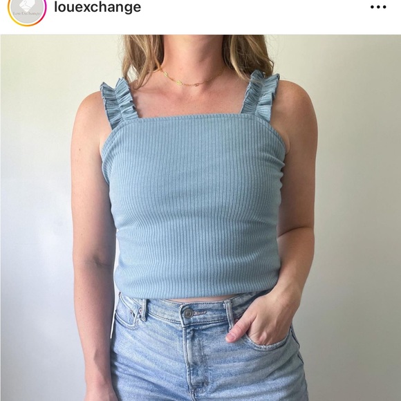 Madewell Ruffled Tank. - Picture 3 of 4